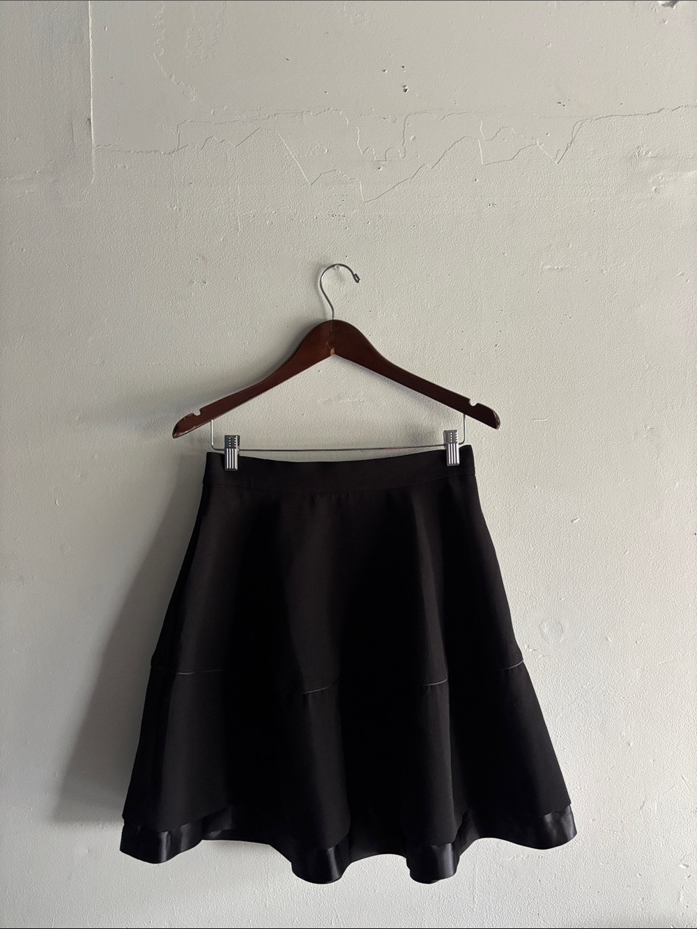 H&M Black A-Line Skirt with Subtle Flare
